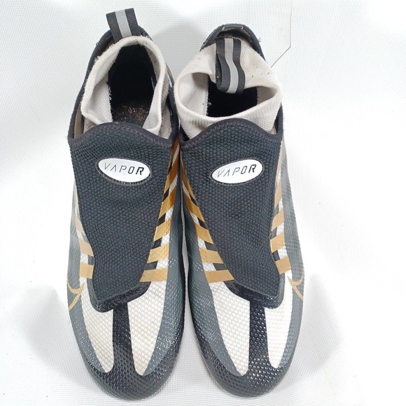 Nike Vapor Edge Pro 360 Black Metallic- Gold Shoes DQ3670-002 (Mens Size 9.5) main image 5